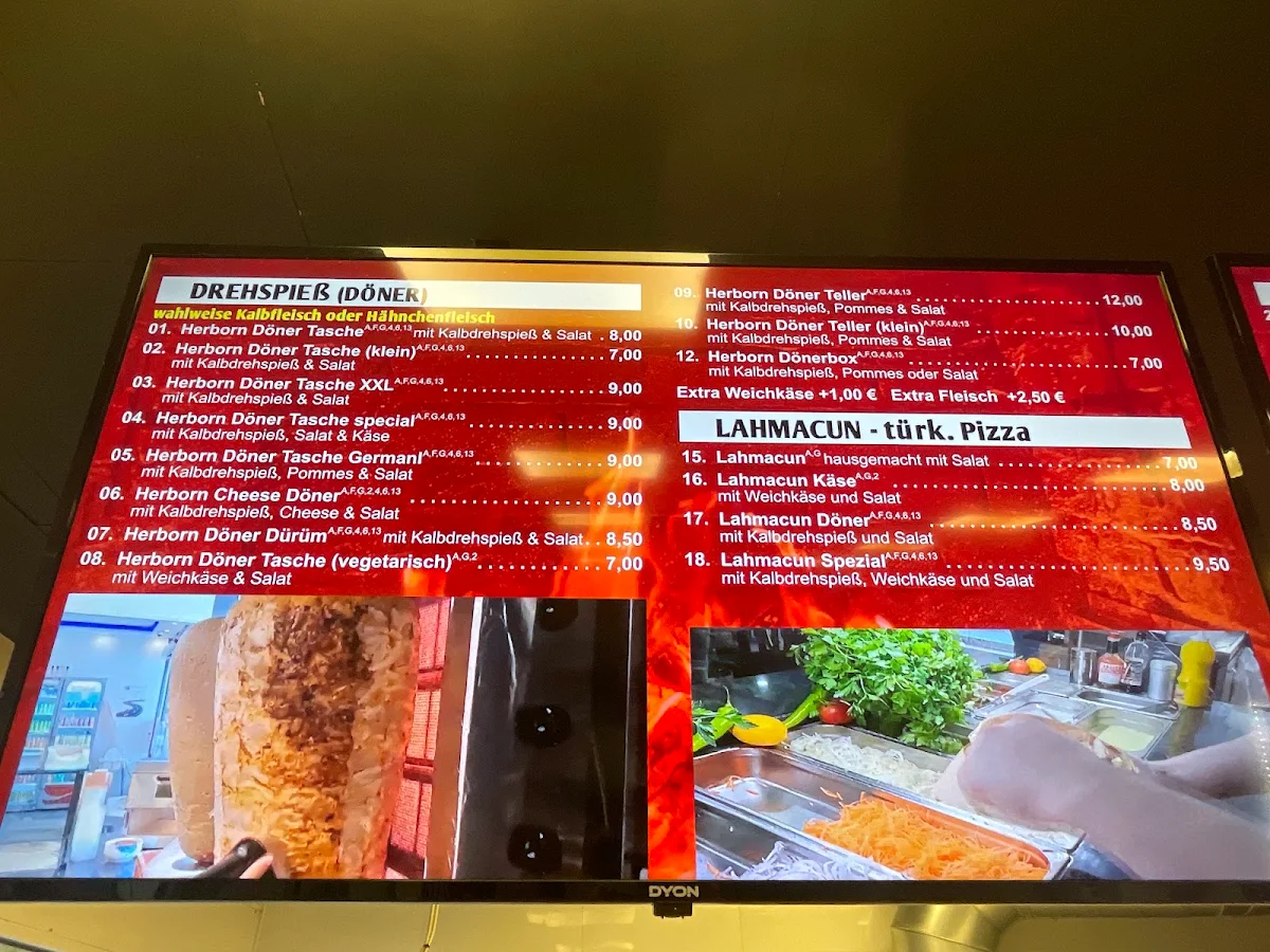 Speisekarte, Herborn Döner & Pizza