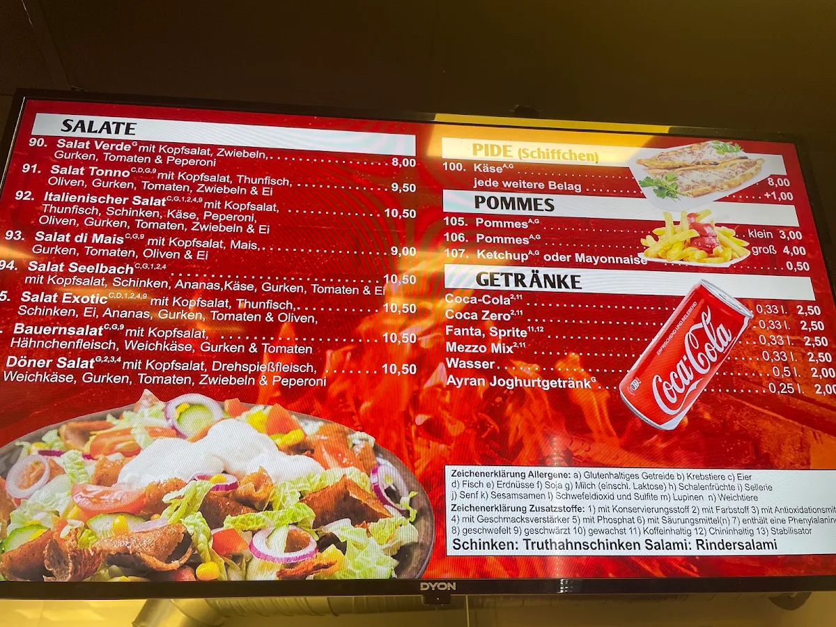 Speisekarte, Herborn Döner & Pizza
