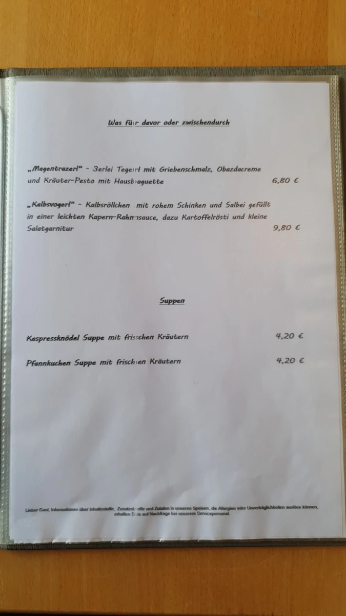 Speisekarte photo 8