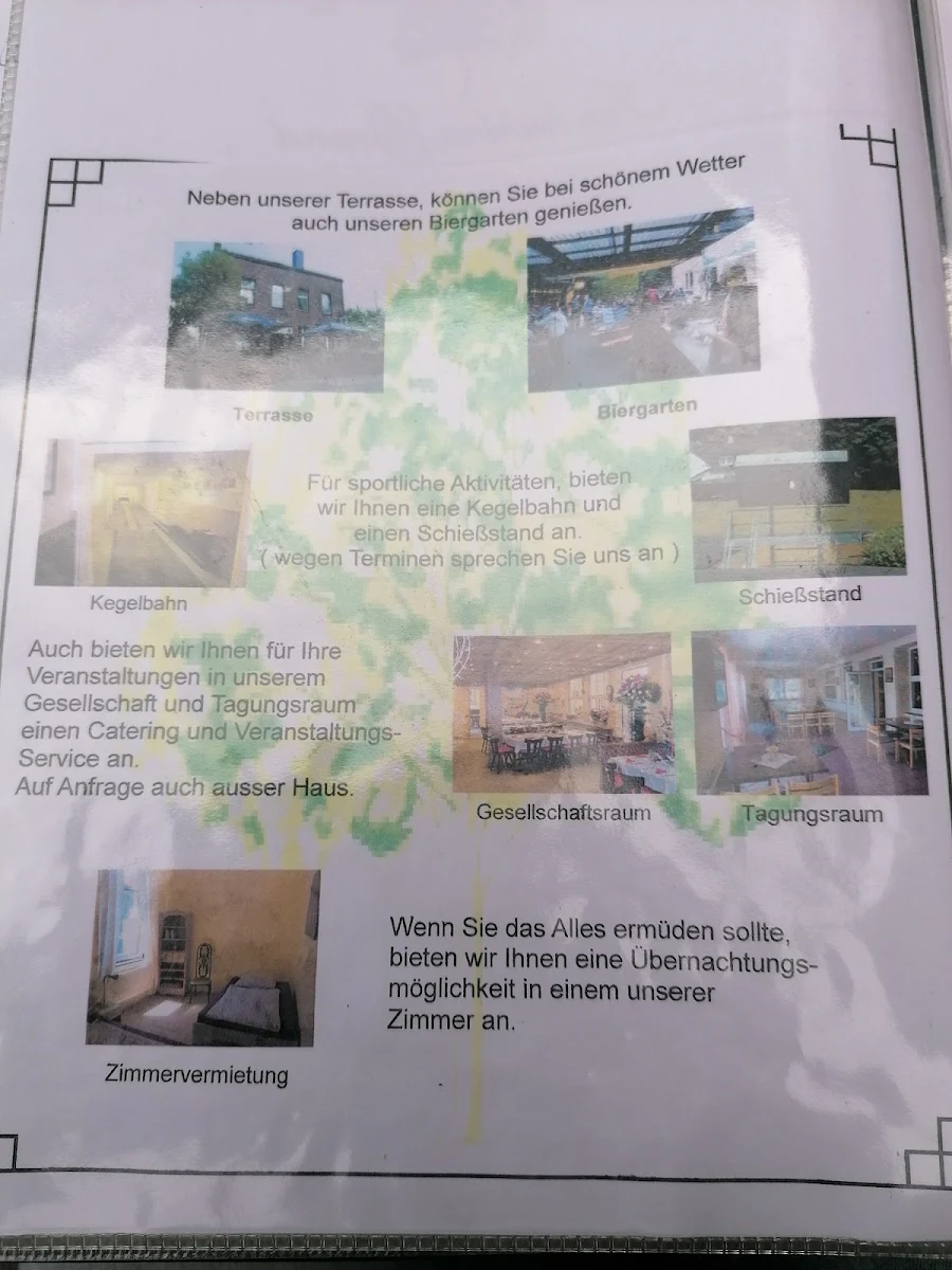 Speisekarte, Gaststätte Im kühlen Grund