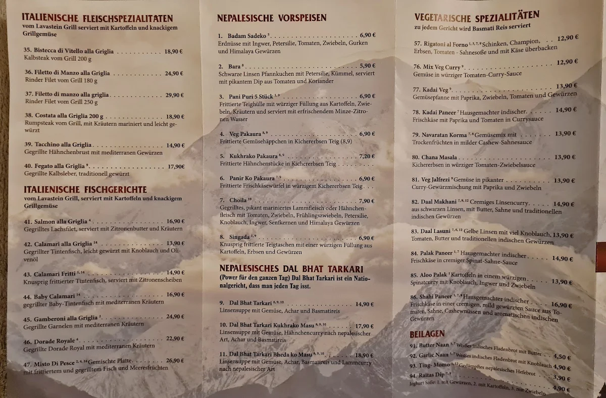 Speisekarte photo 2