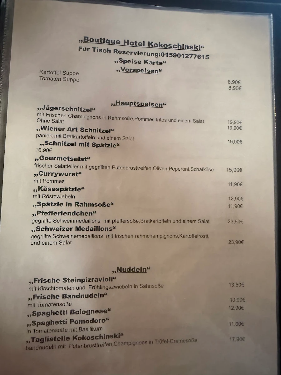 Speisekarte photo 1