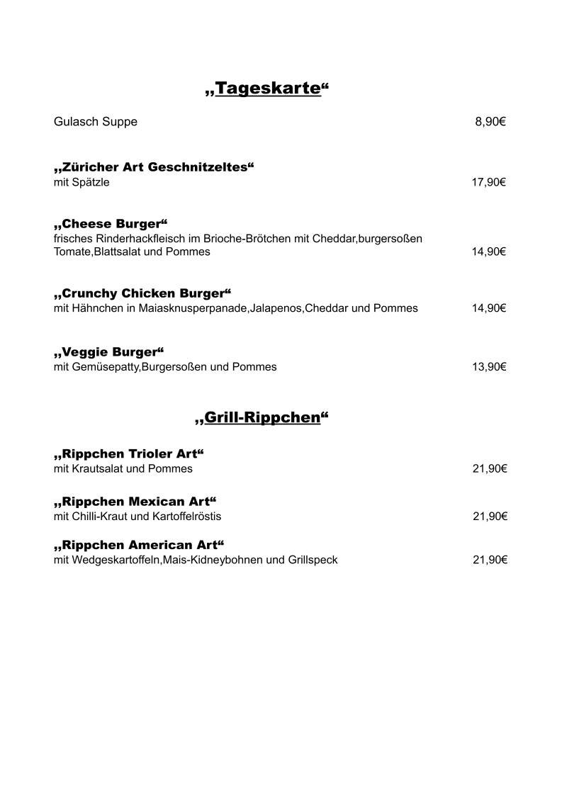 Speisekarte photo 2