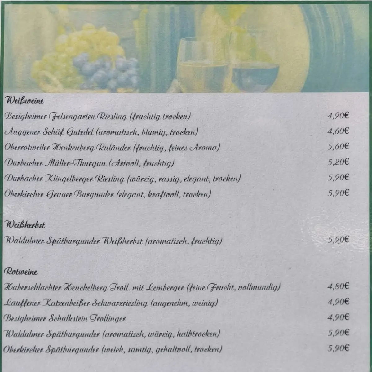 Speisekarte photo 1
