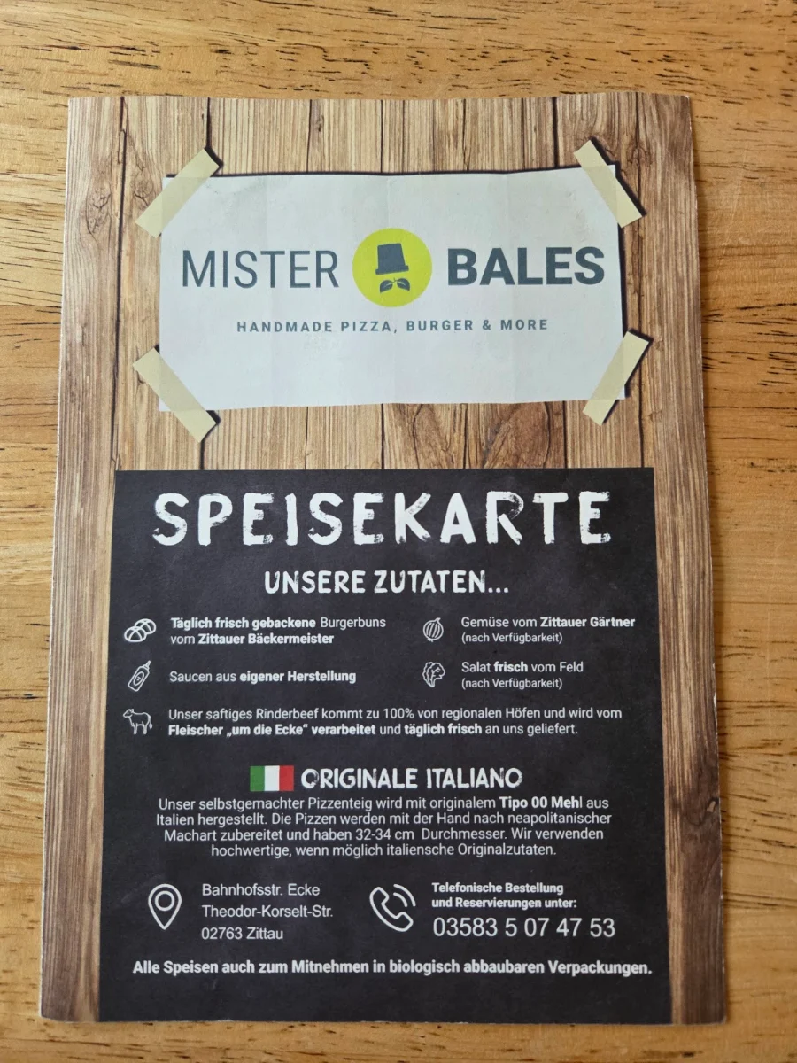 Speisekarte, Mister Bales