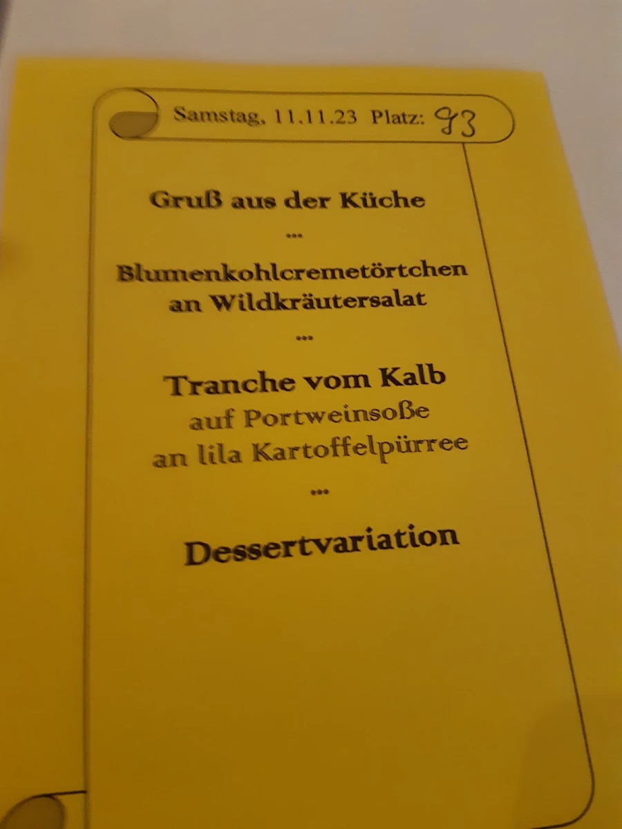 Speisekarte, Gasthaus Plötz