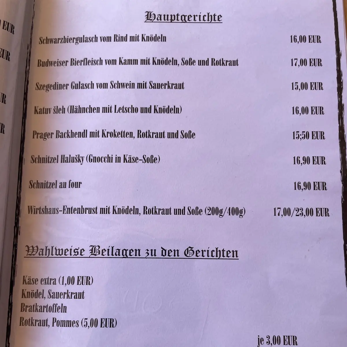 Speisekarte photo 1