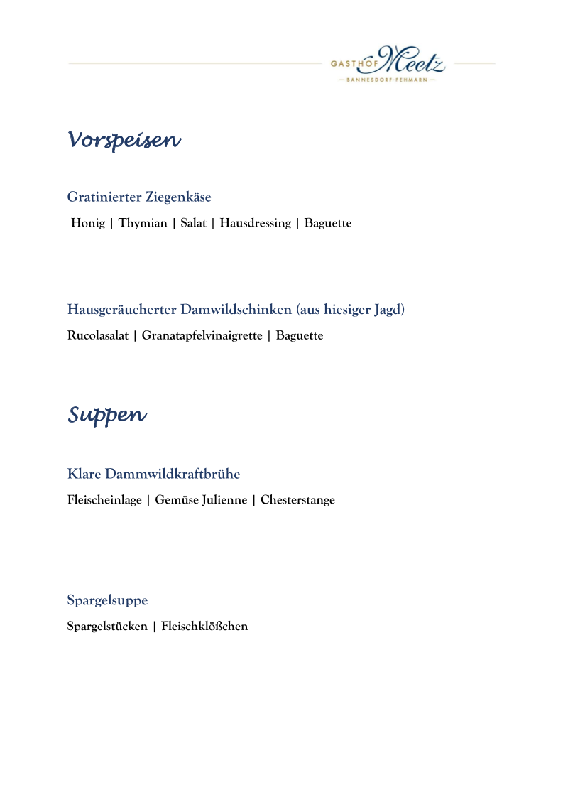 Speisekarte photo 4