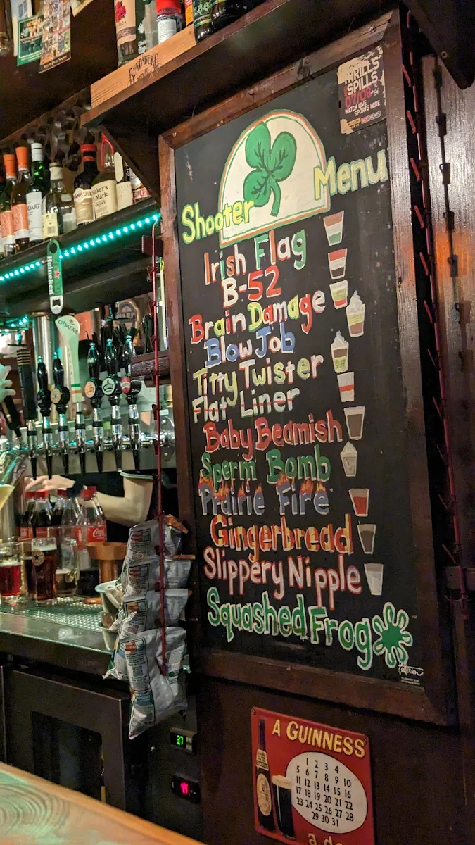 Speisekarte, Paddy's Pit Irish Pub Bremen