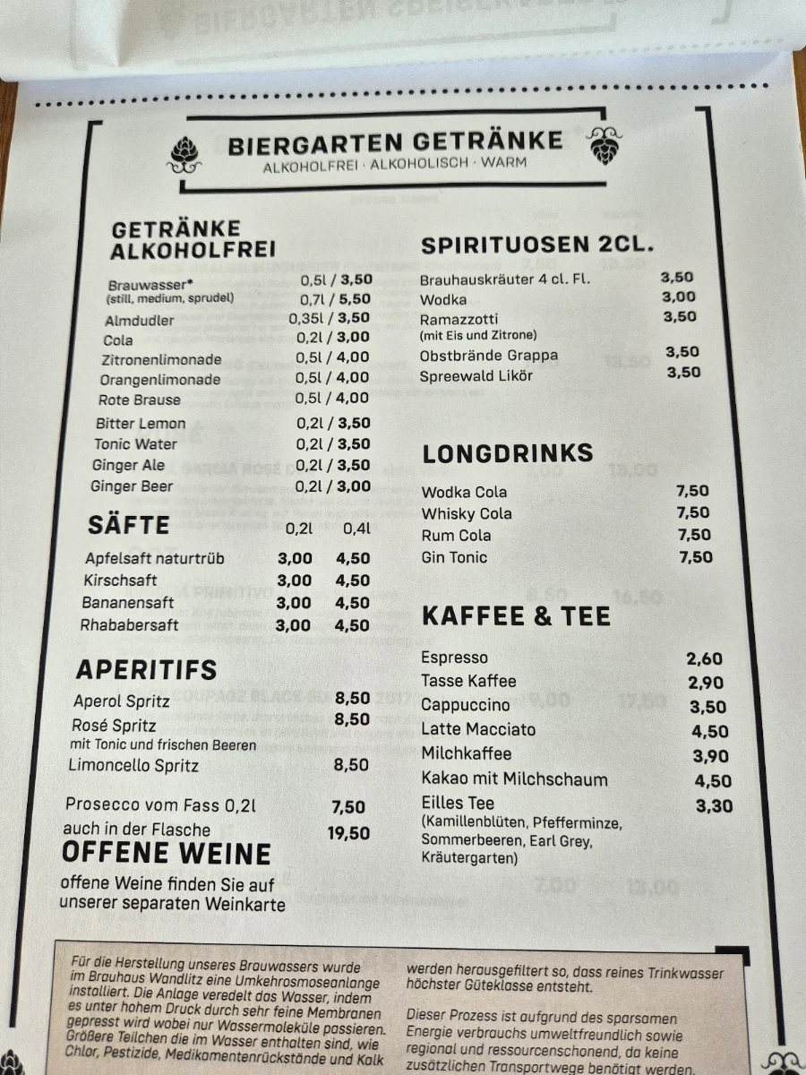 Speisekarte, Zum Glück - Gaumenfreuden & Gerstensaft