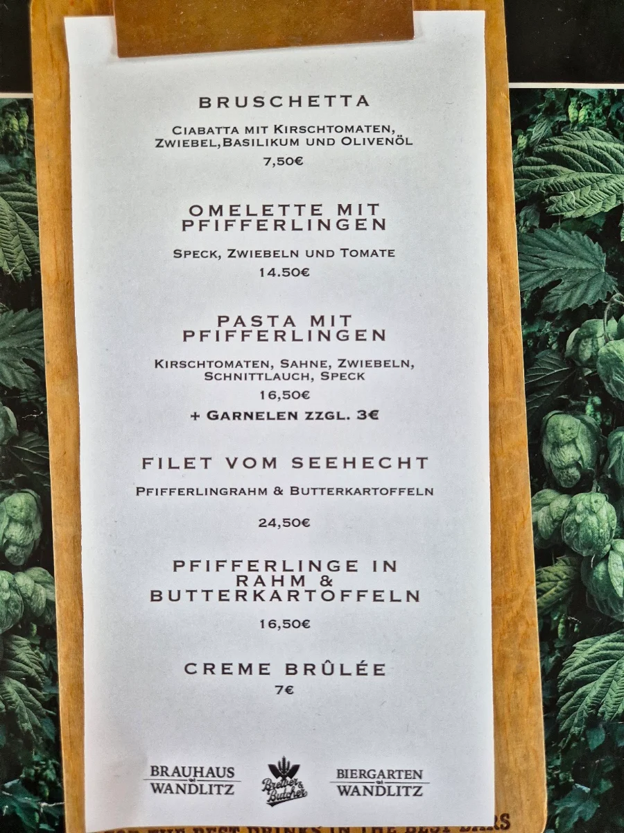 Speisekarte, Zum Glück - Gaumenfreuden & Gerstensaft