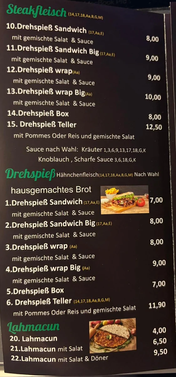 Speisekarte photo 1