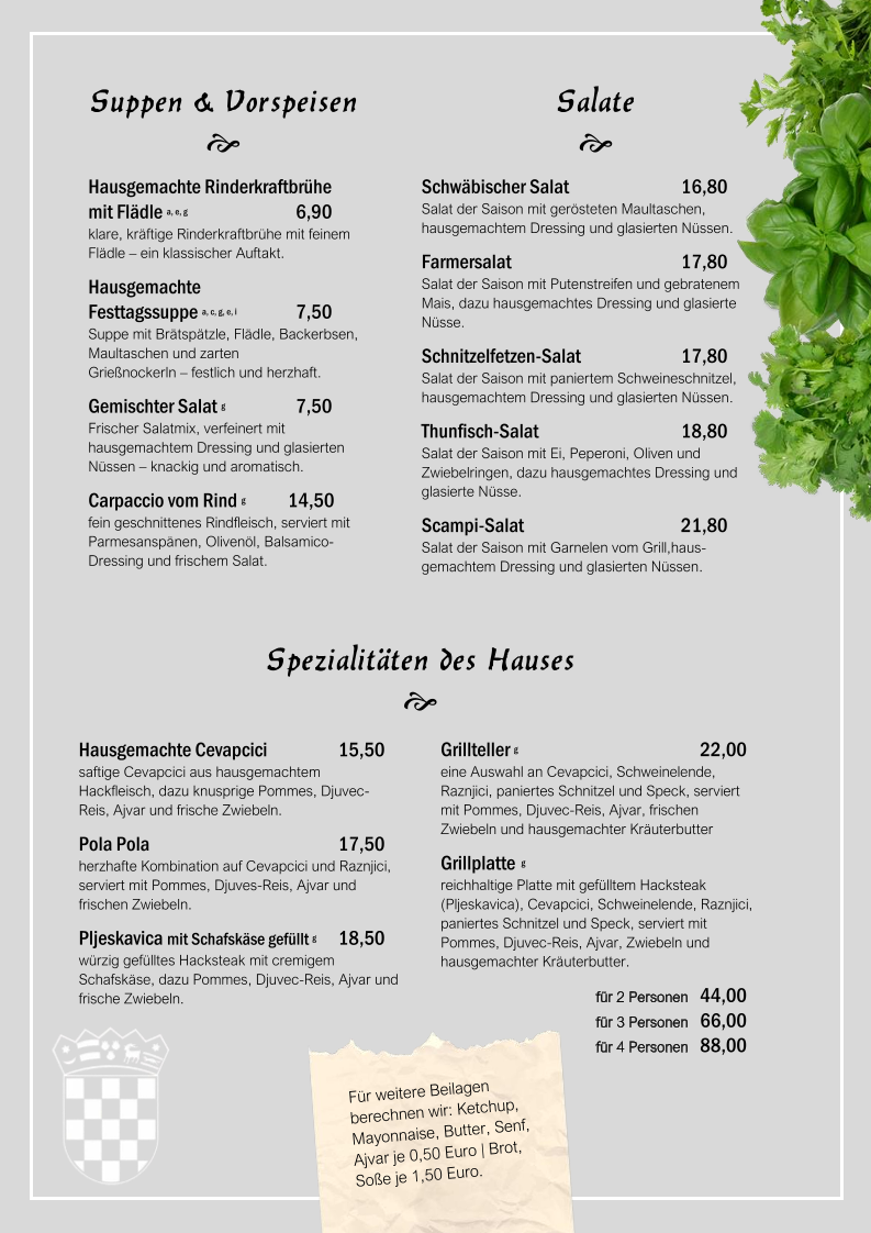 Speisekarte photo 2