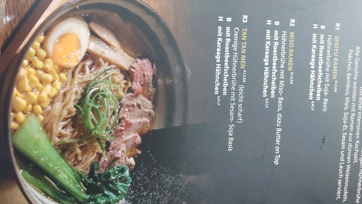 Speisekarte, Yuki Restaurant