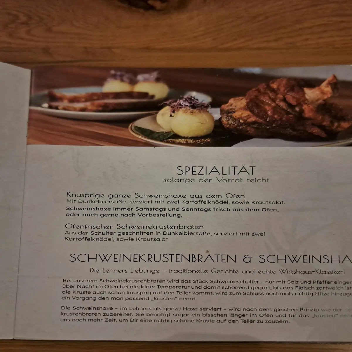 Speisekarte photo 2