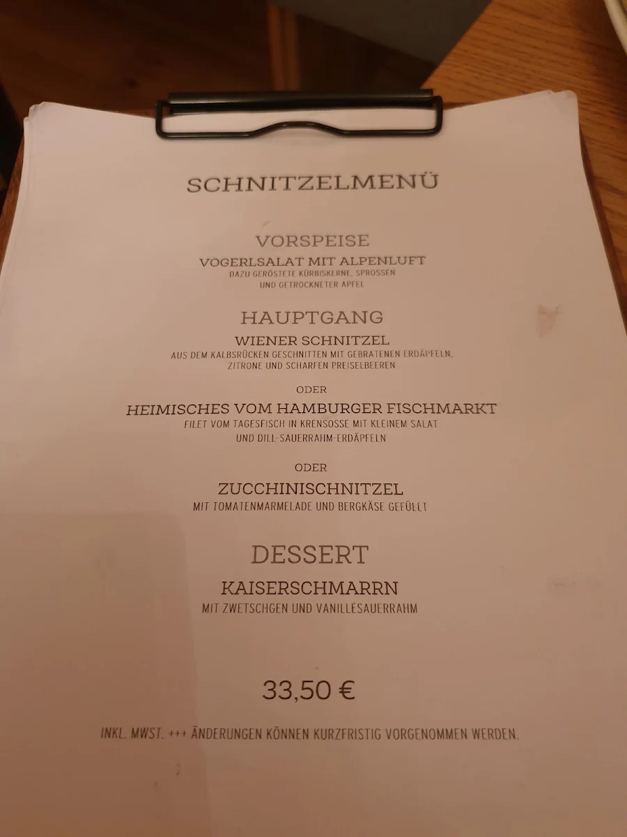 Speisekarte, Gassenhaur Restaurant & Beisl