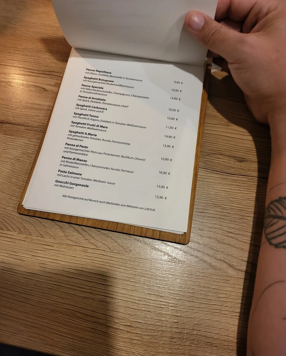 Speisekarte, Café Bistro A.Maria