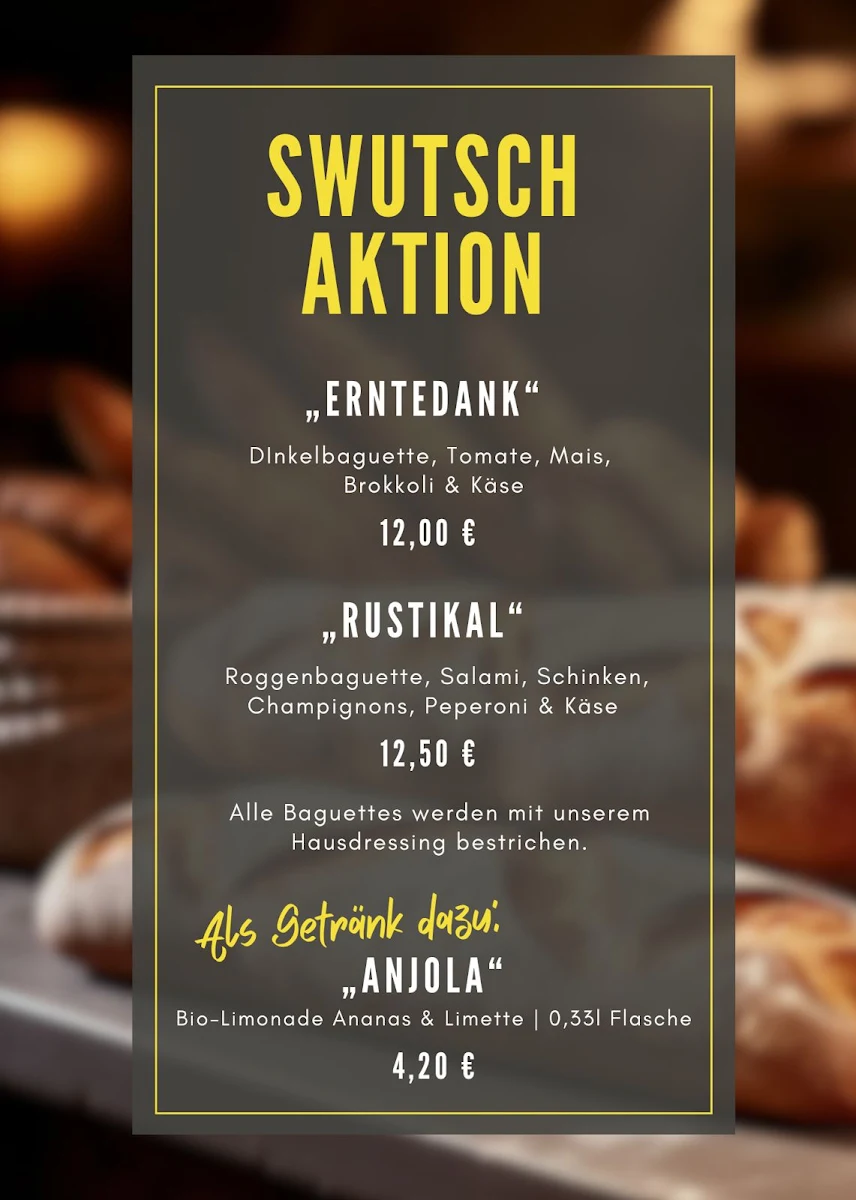 Speisekarte, Up`n Swutsch
