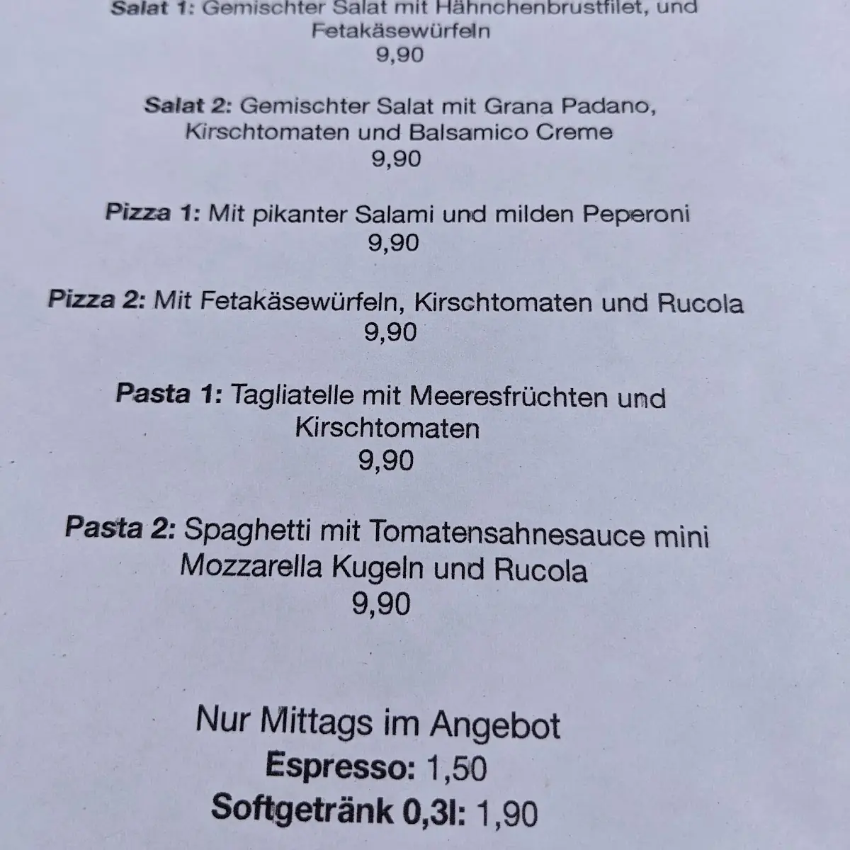 Speisekarte photo 1