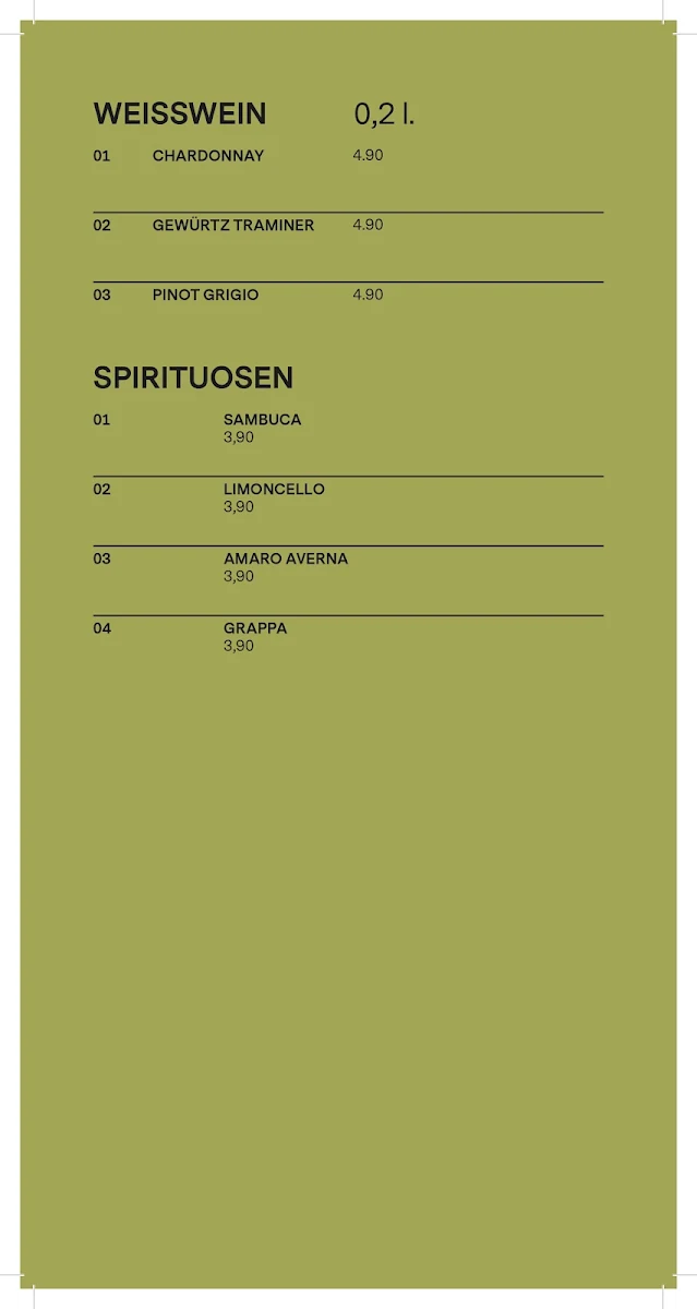 Speisekarte, BistrotVibez Poing