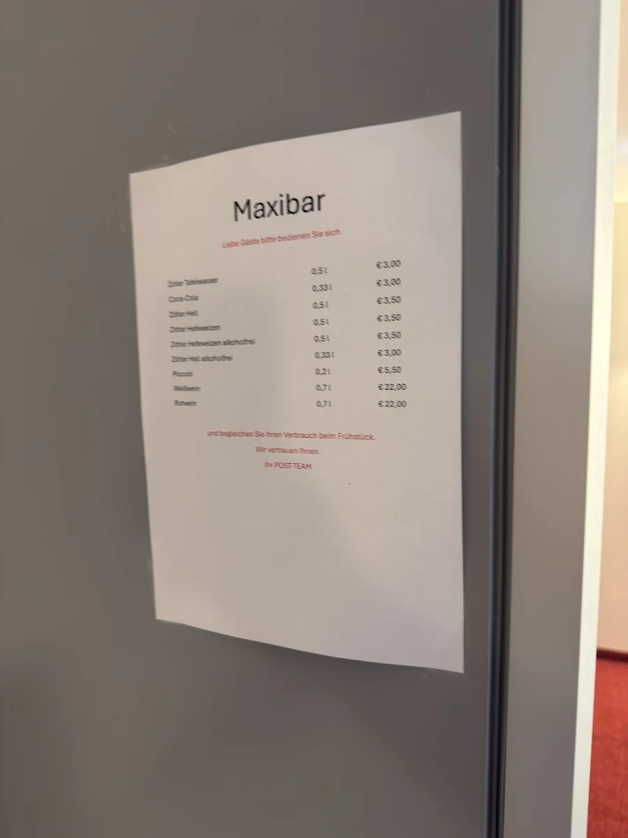 Speisekarte, die Post Hotel+Gasthof