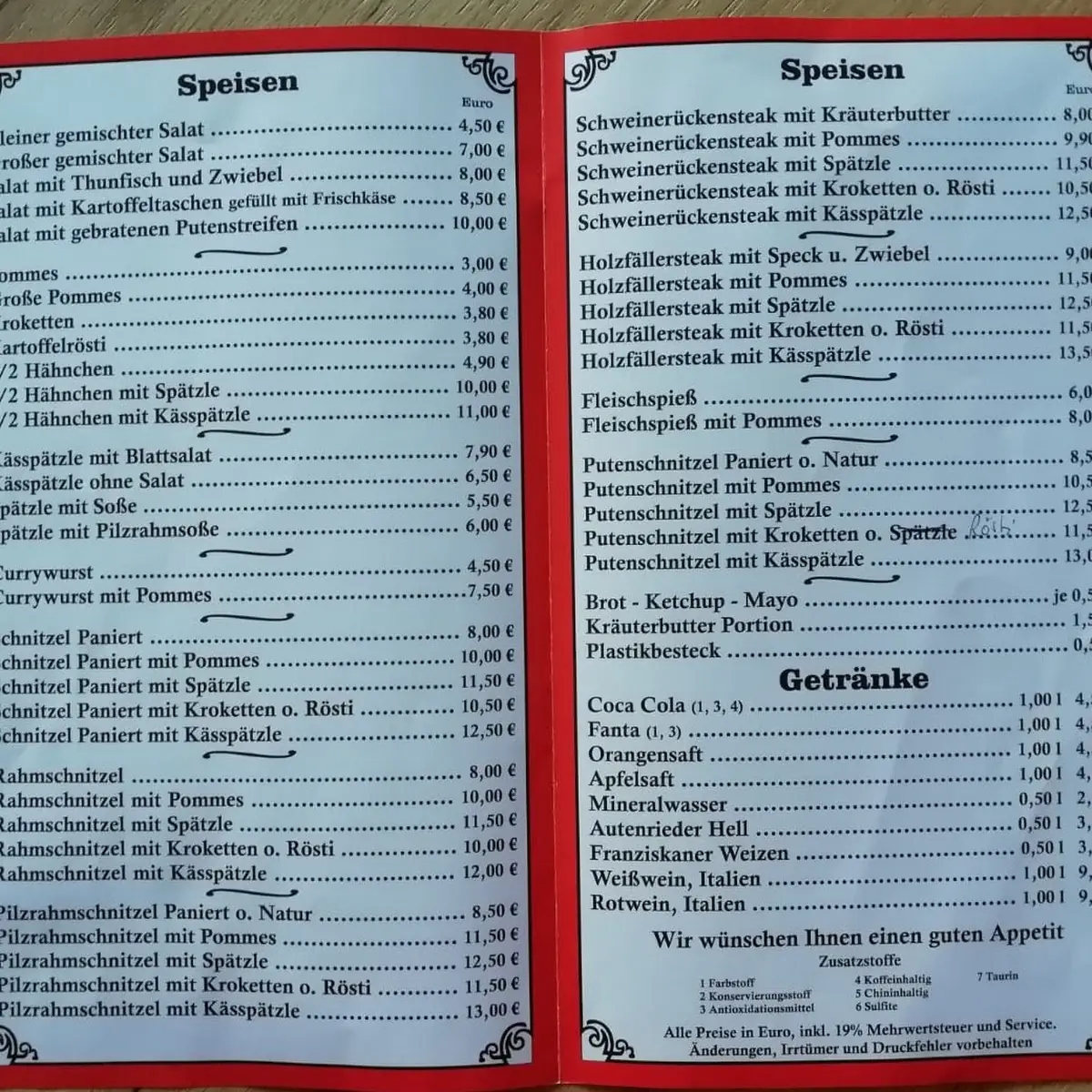 Speisekarte photo 1