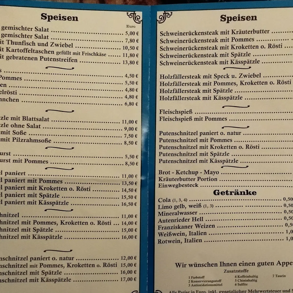 Speisekarte photo 2
