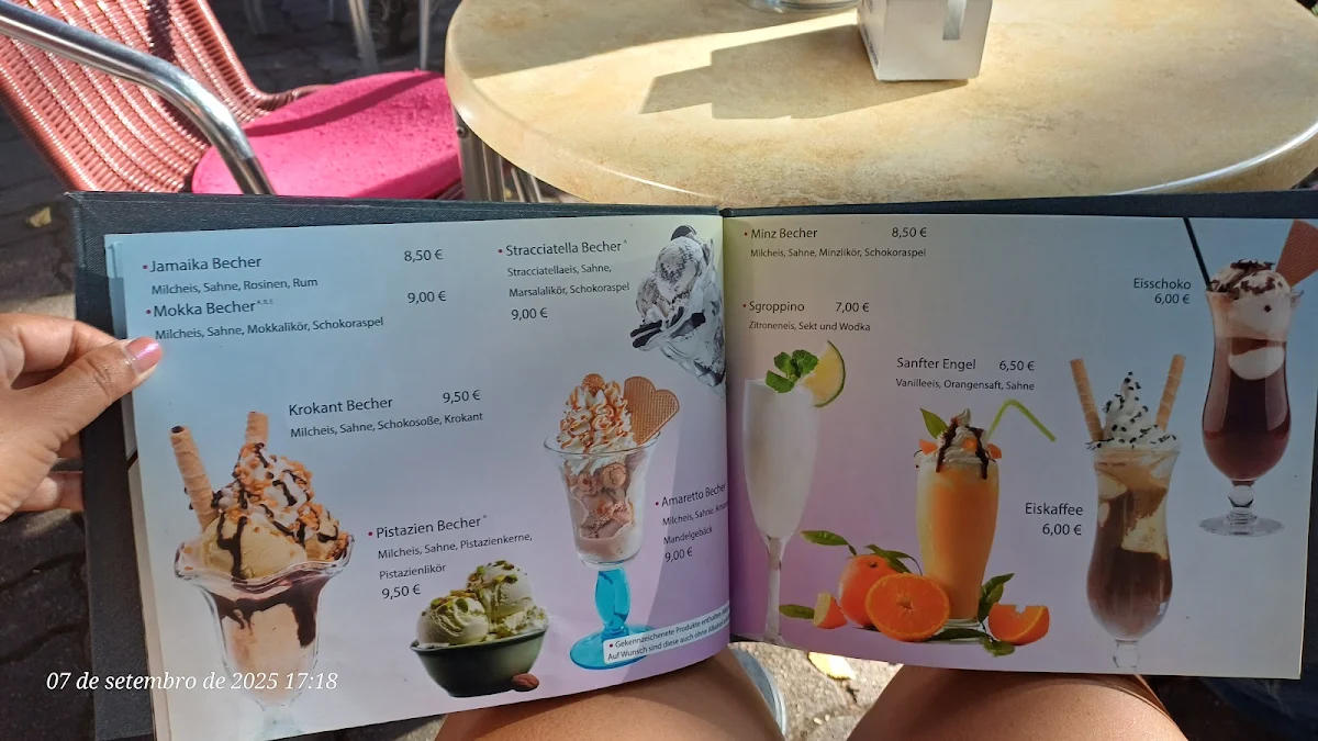Speisekarte, Eiscafé Venezia