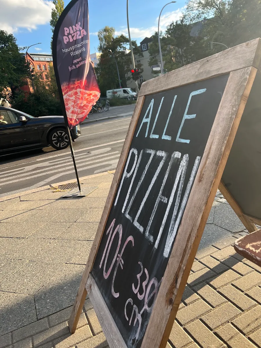 Speisekarte, Pink Pizza Berlin