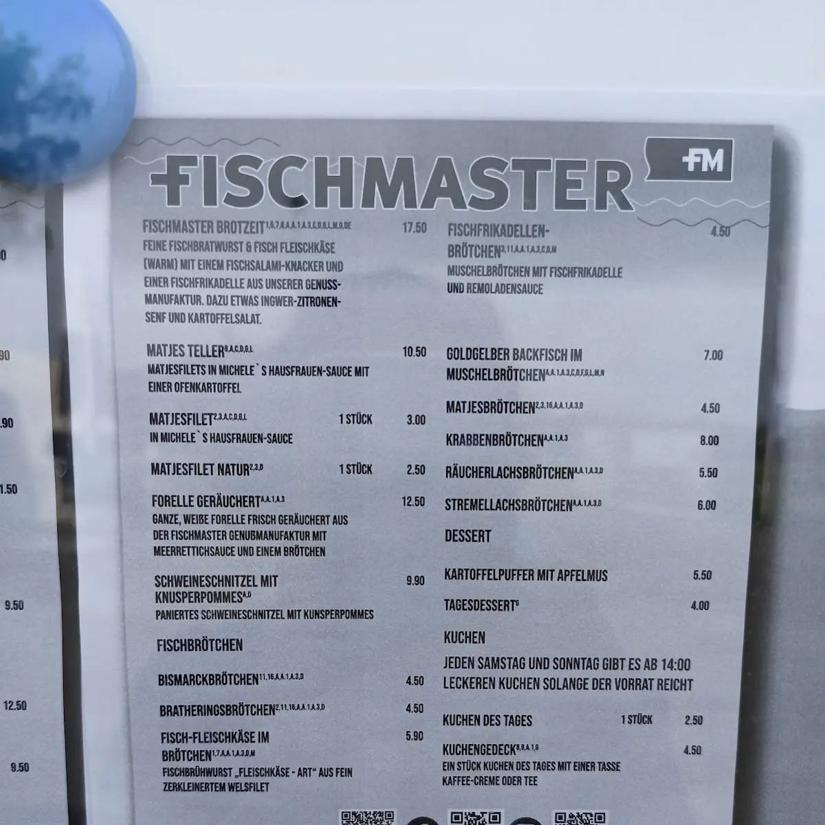 Speisekarte, Hofreite Hessenaue - Hofladen, Biergarten, Restaurant - Fischmaster