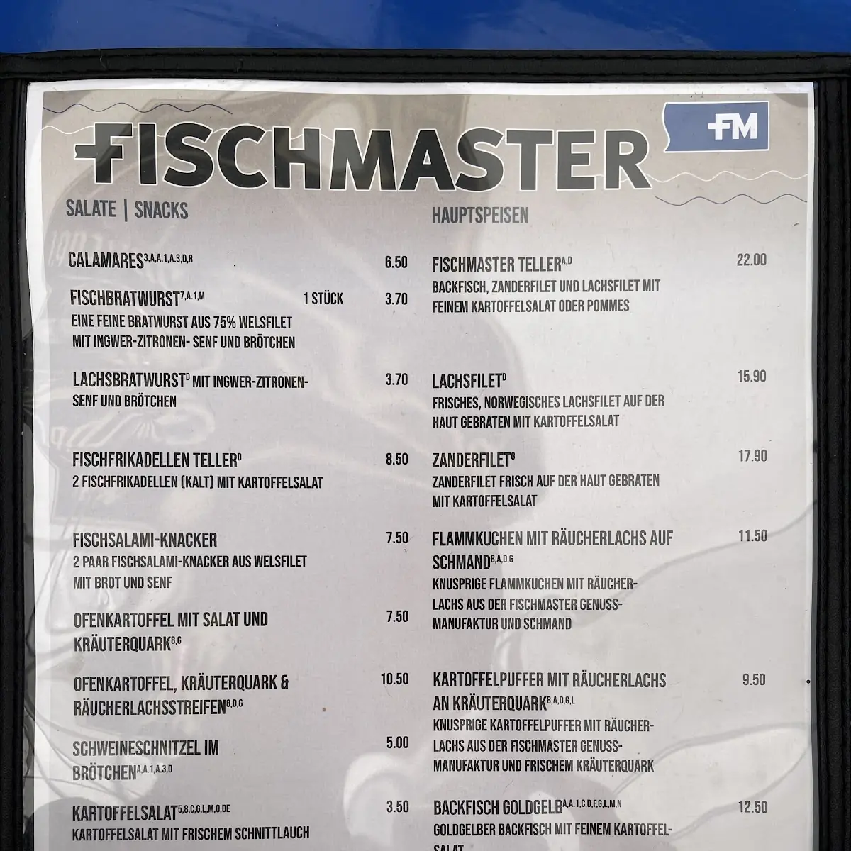 Speisekarte, Hofreite Hessenaue - Hofladen, Biergarten, Restaurant - Fischmaster