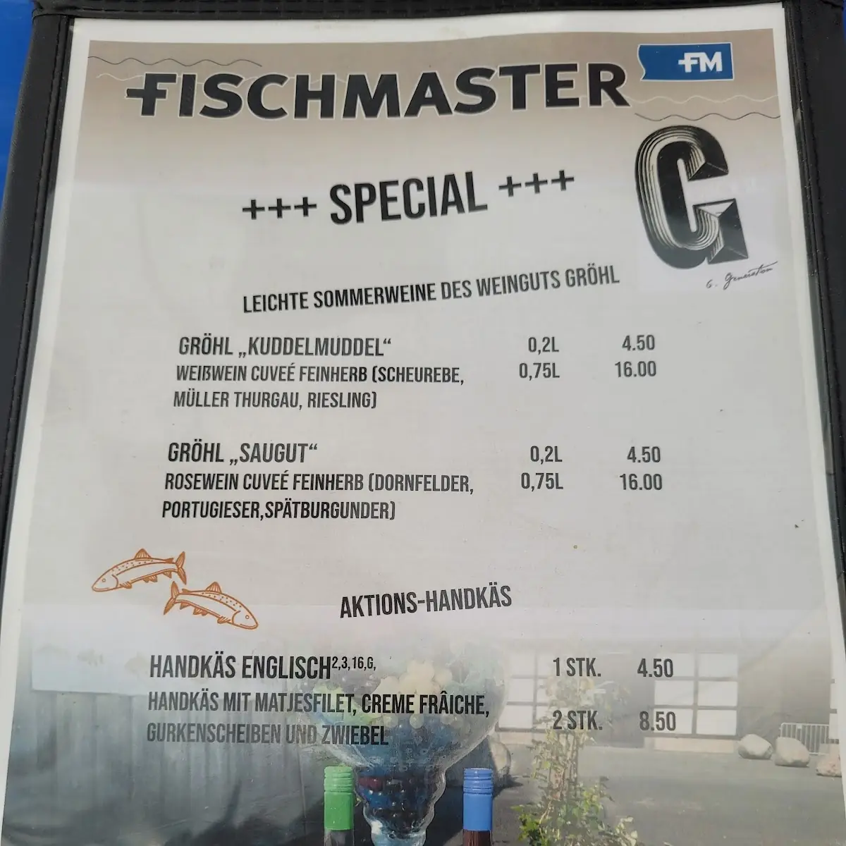 Speisekarte, Hofreite Hessenaue - Hofladen, Biergarten, Restaurant - Fischmaster