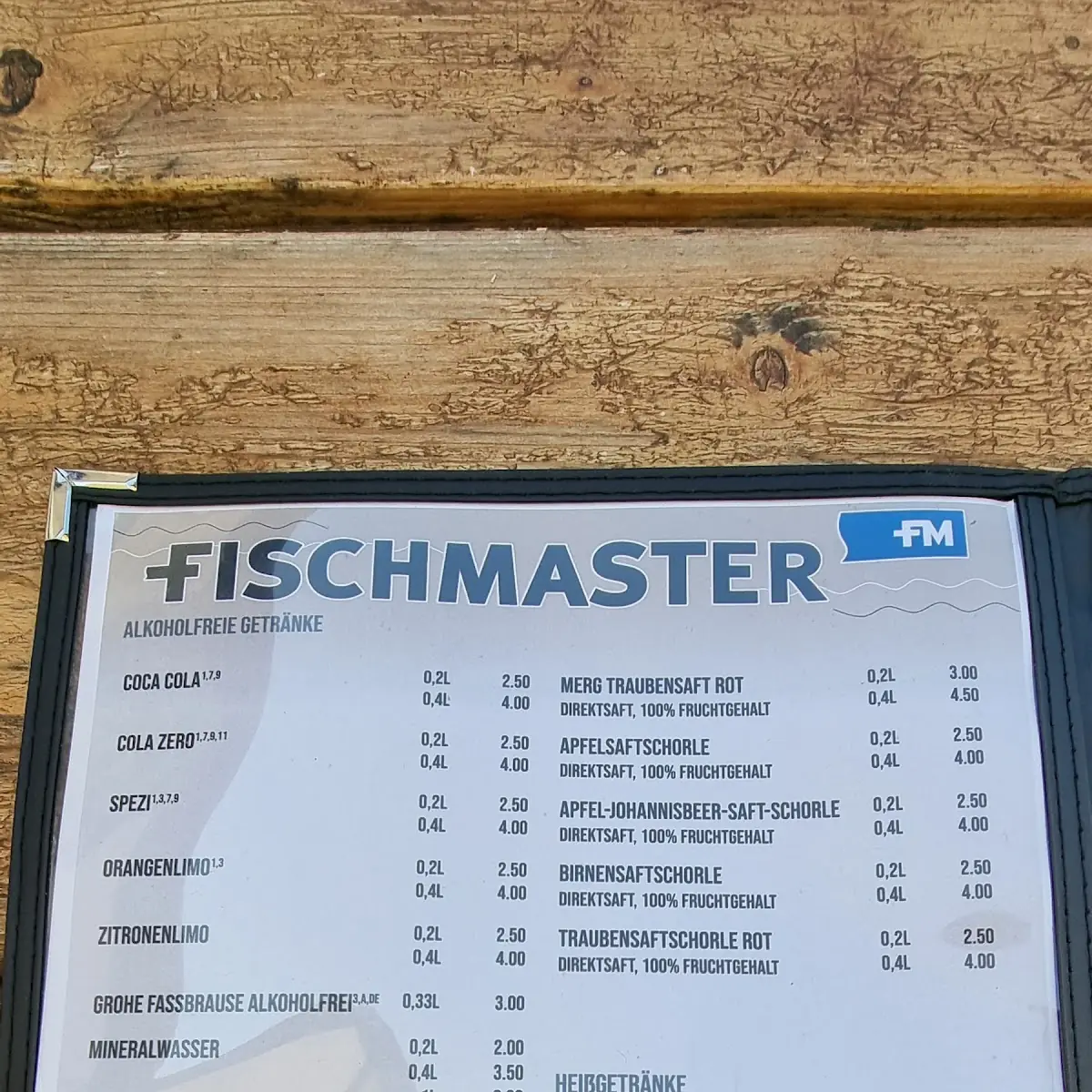 Speisekarte, Hofreite Hessenaue - Hofladen, Biergarten, Restaurant - Fischmaster