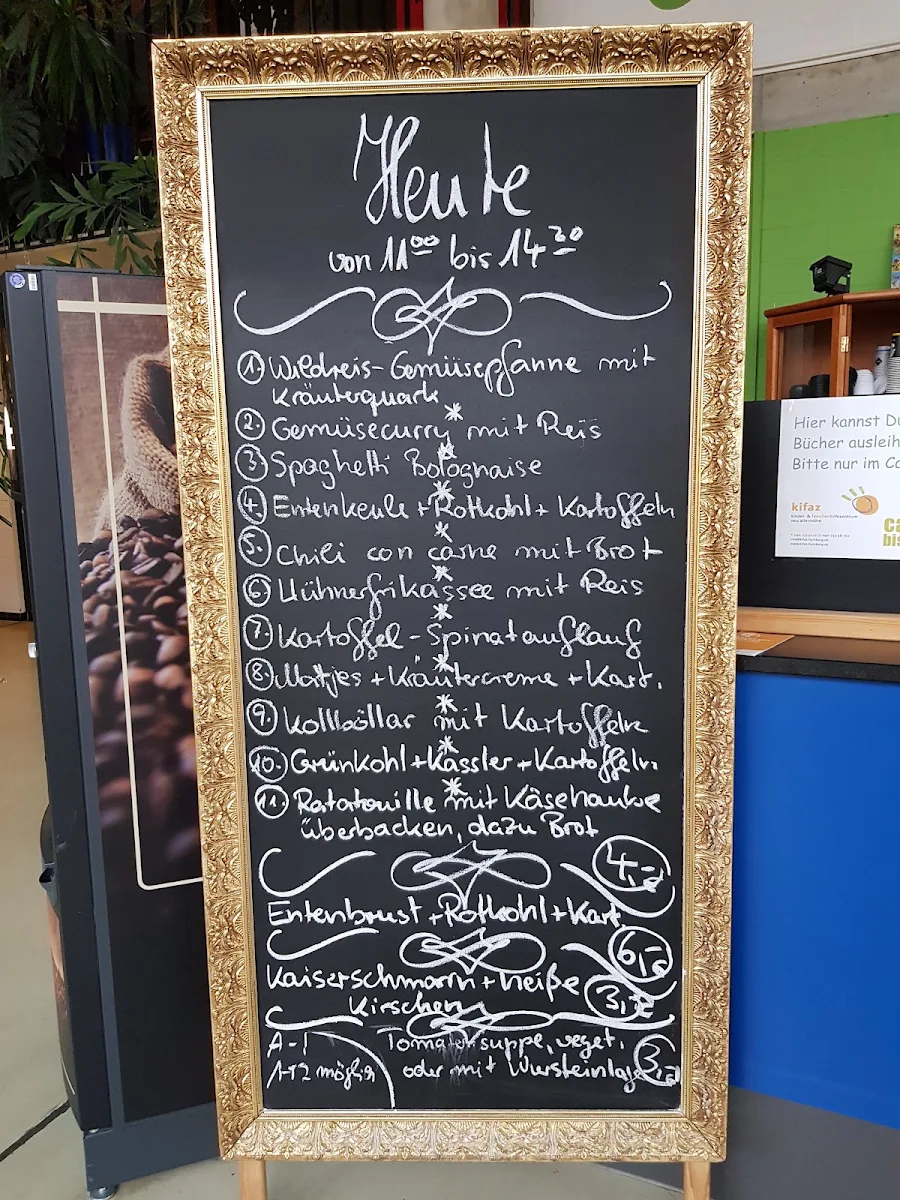 Speisekarte, Café Evergreen
