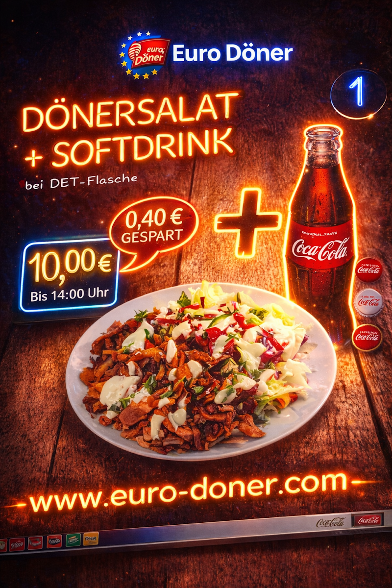 Speisekarte, Euro Döner