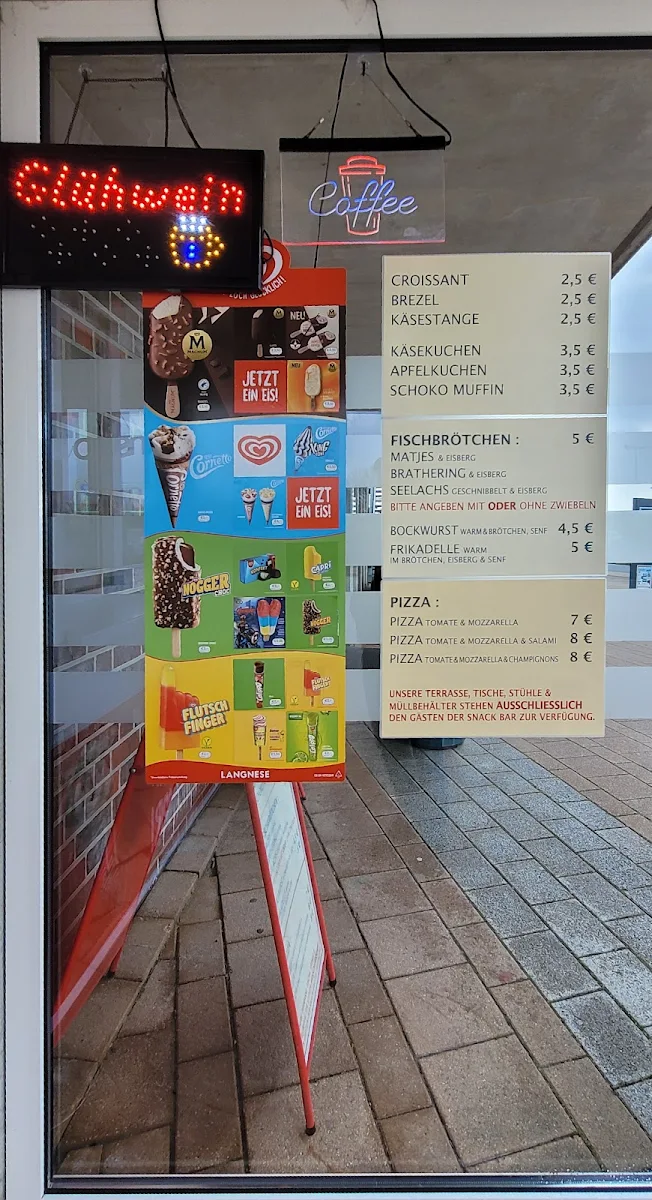 Speisekarte, snack bar