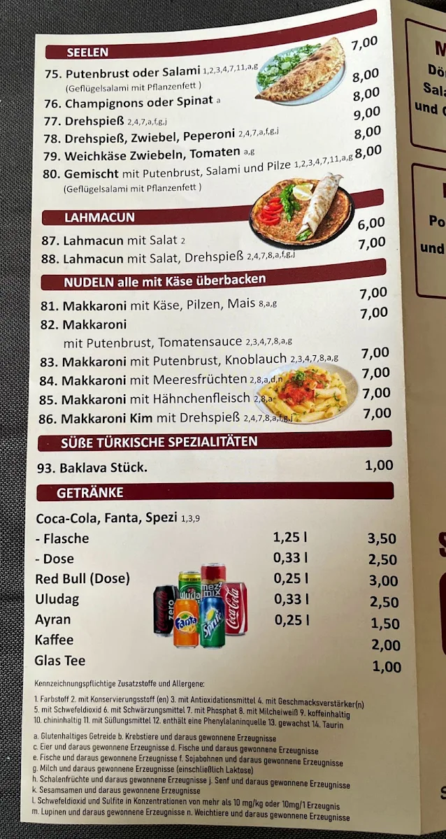 Speisekarte, Kim Kebap