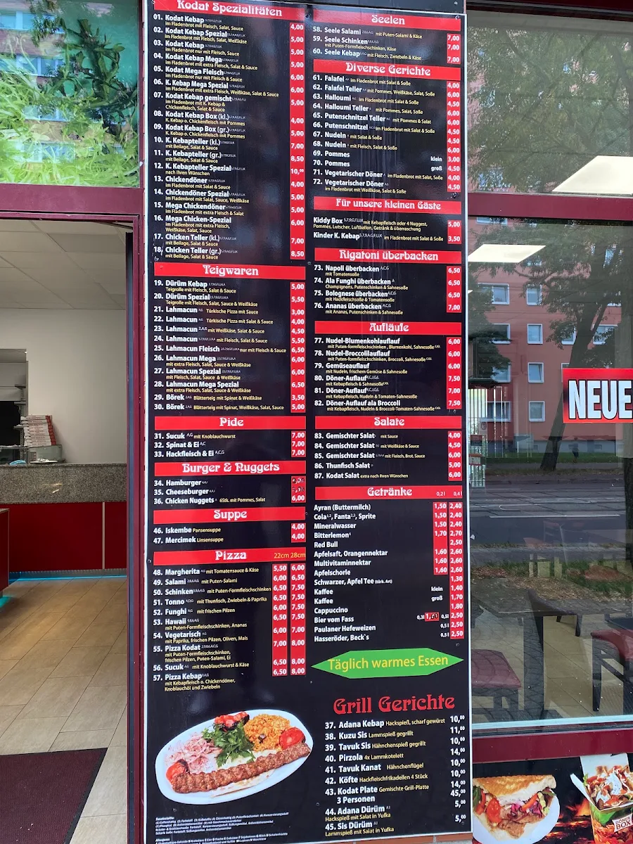 Speisekarte, Mardin Grill Magdeburg