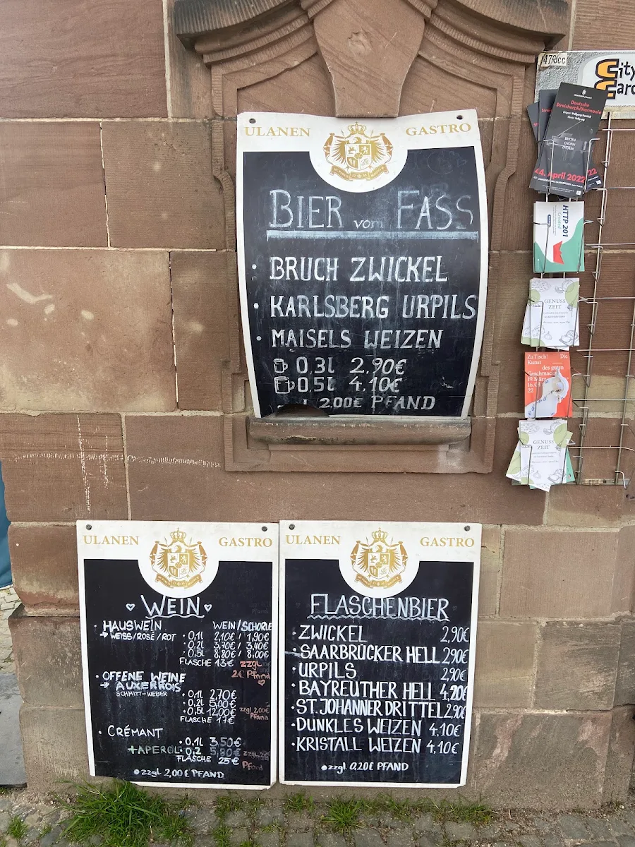 Speisekarte, Platanen-Café