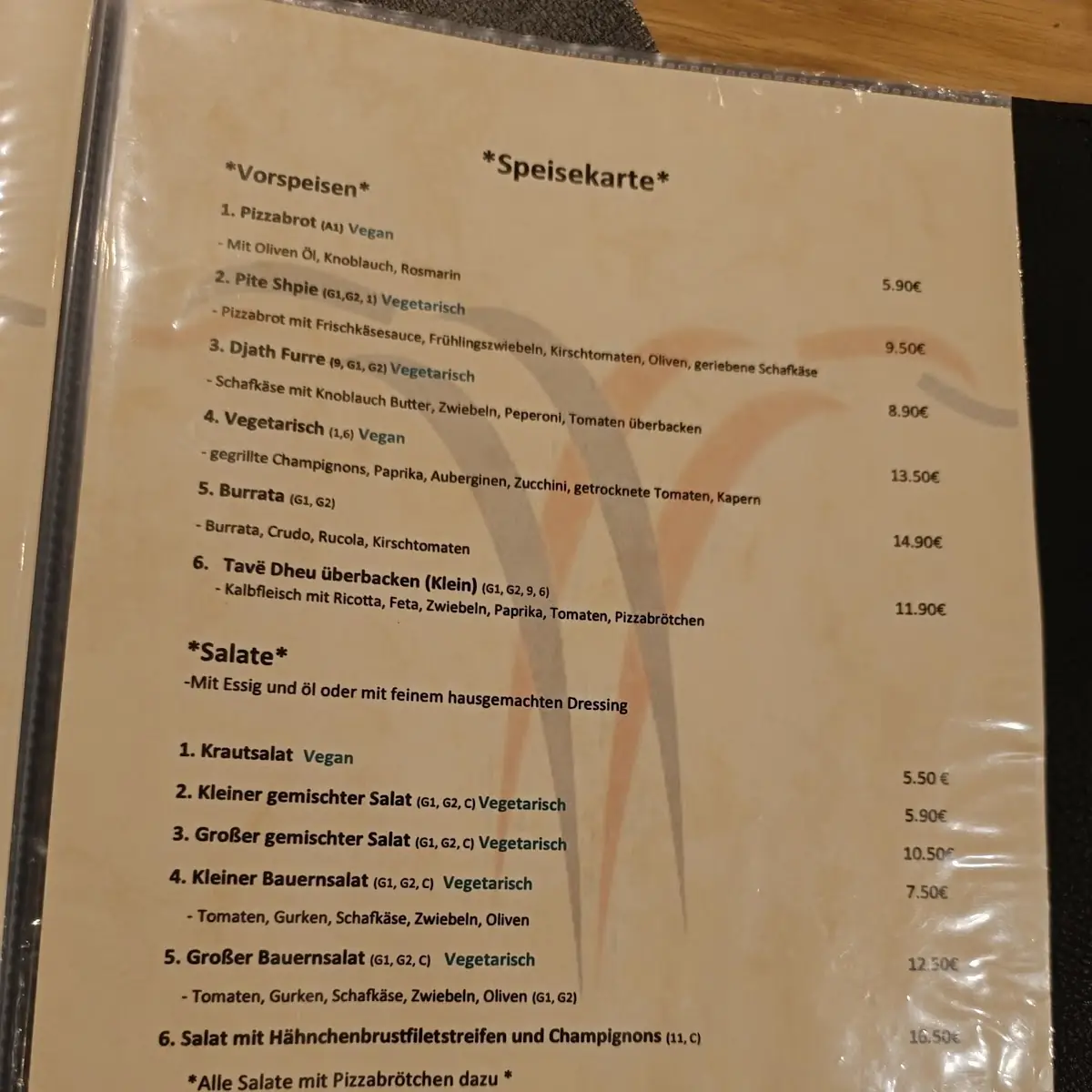 Speisekarte photo 2