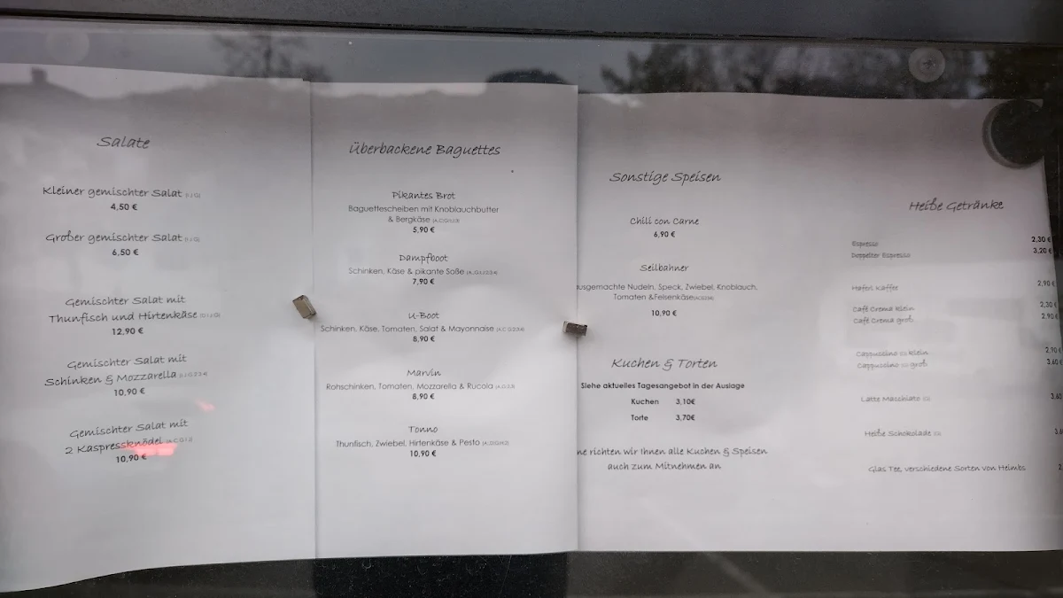 Speisekarte, Mitt´n drin