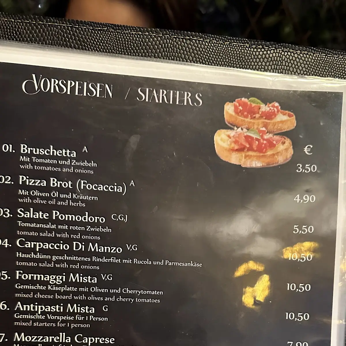 Speisekarte, La Cantina