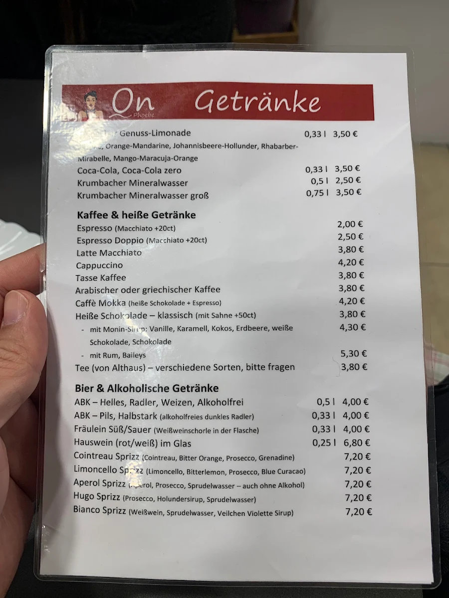 Speisekarte, On Phoebe