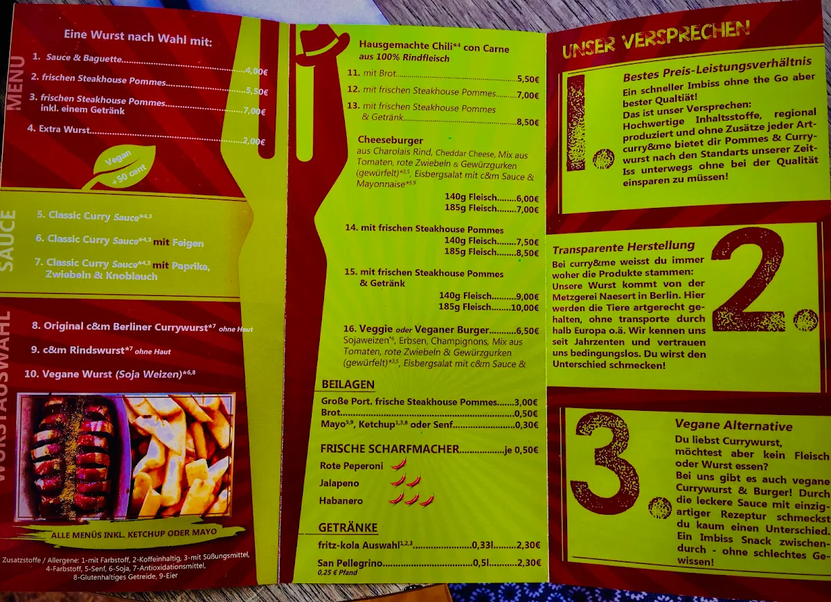 Speisekarte, Curry and Me