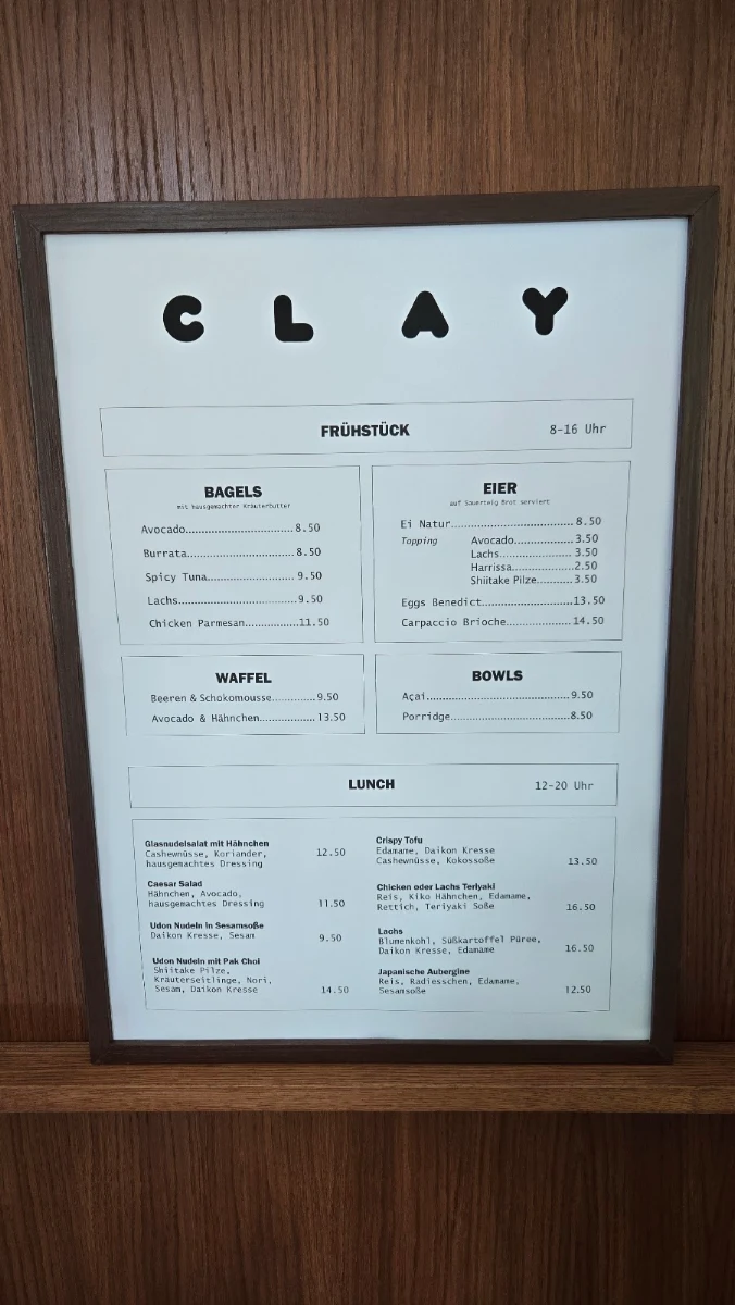 Speisekarte, Clay