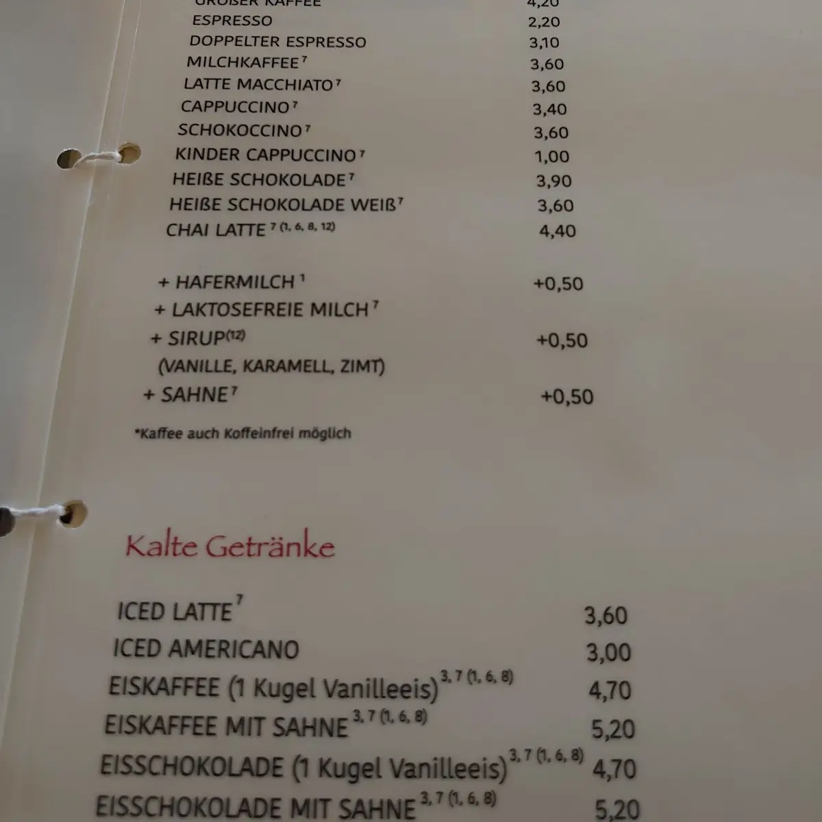 Speisekarte photo 3