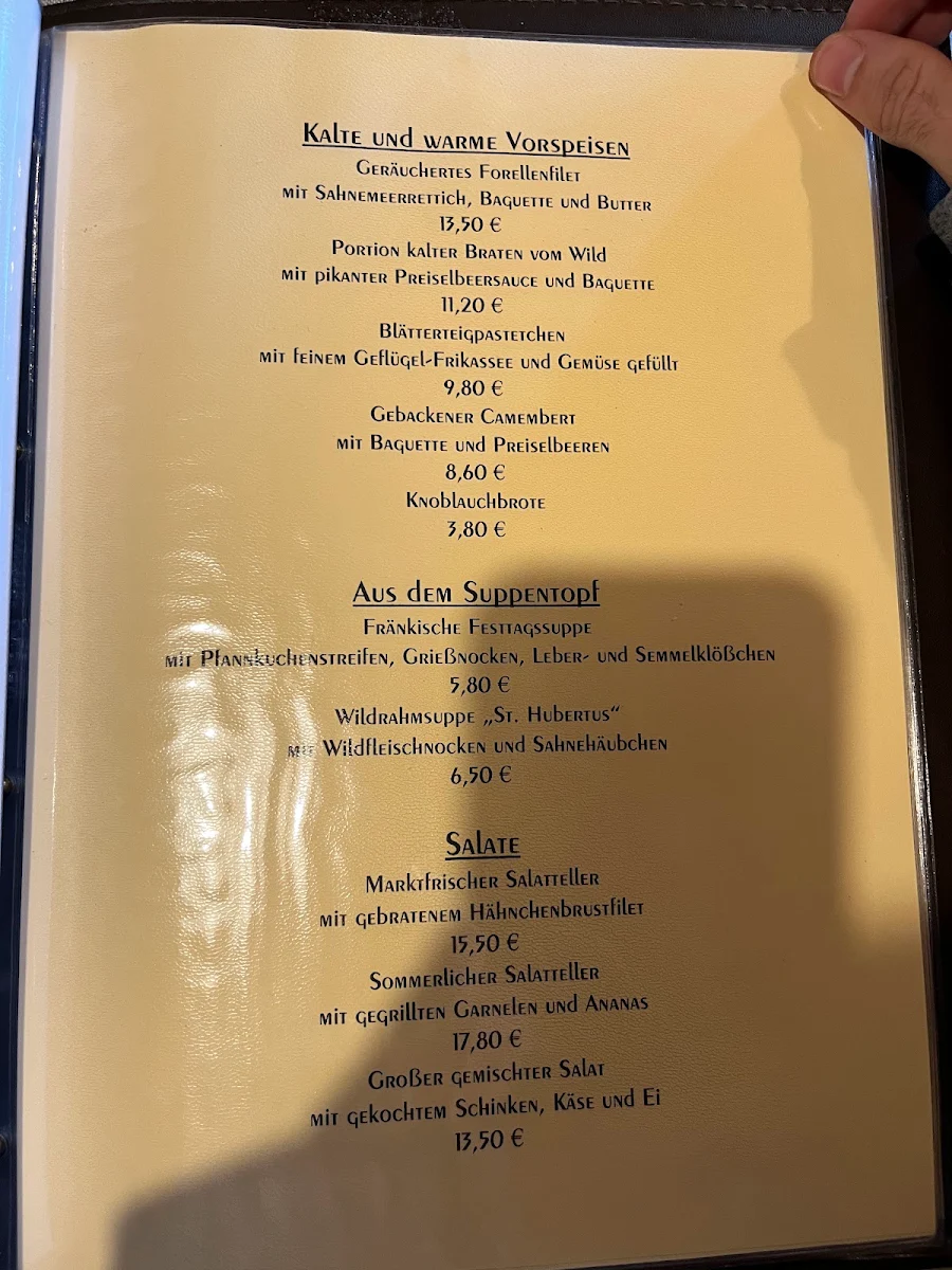 Speisekarte, Landgasthaus - Cafè "Zur Jägerluck"