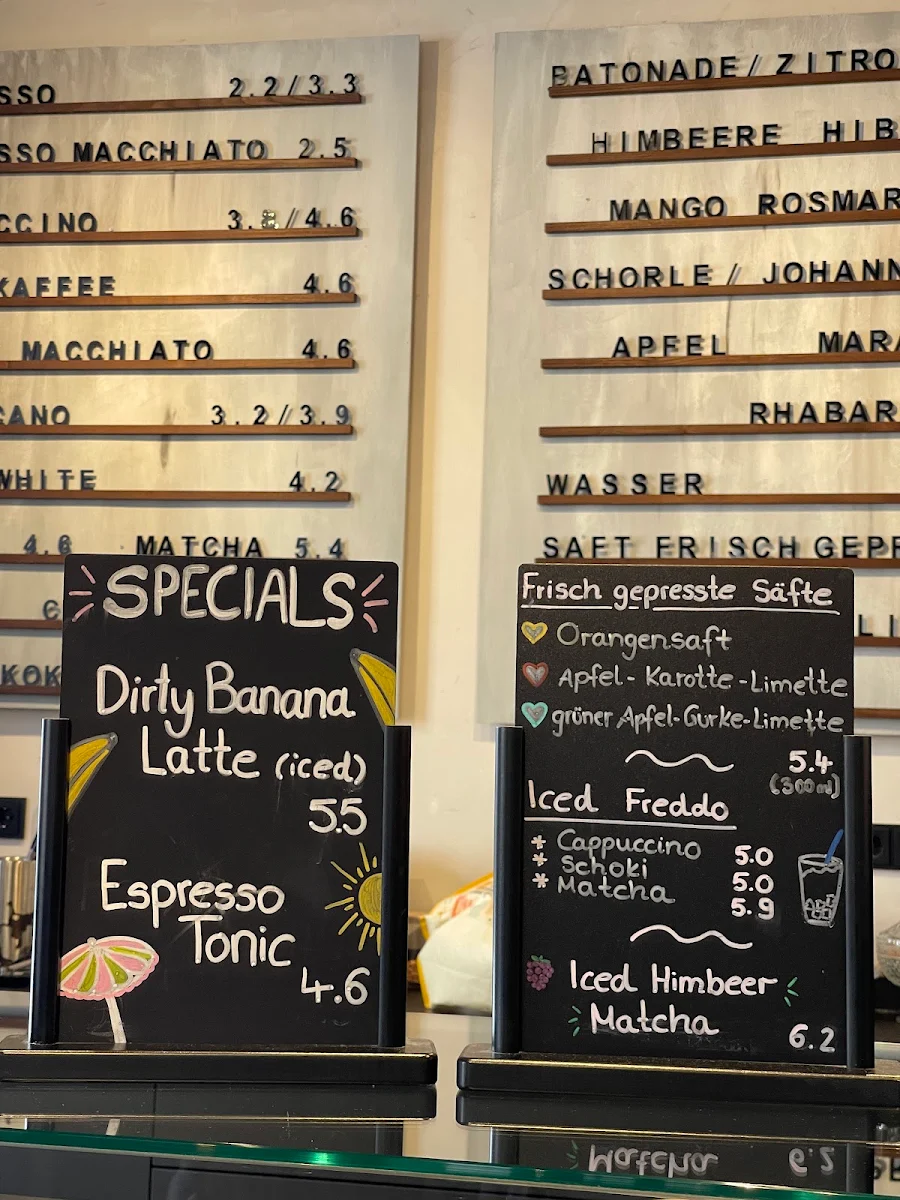 Speisekarte, BaTo Café