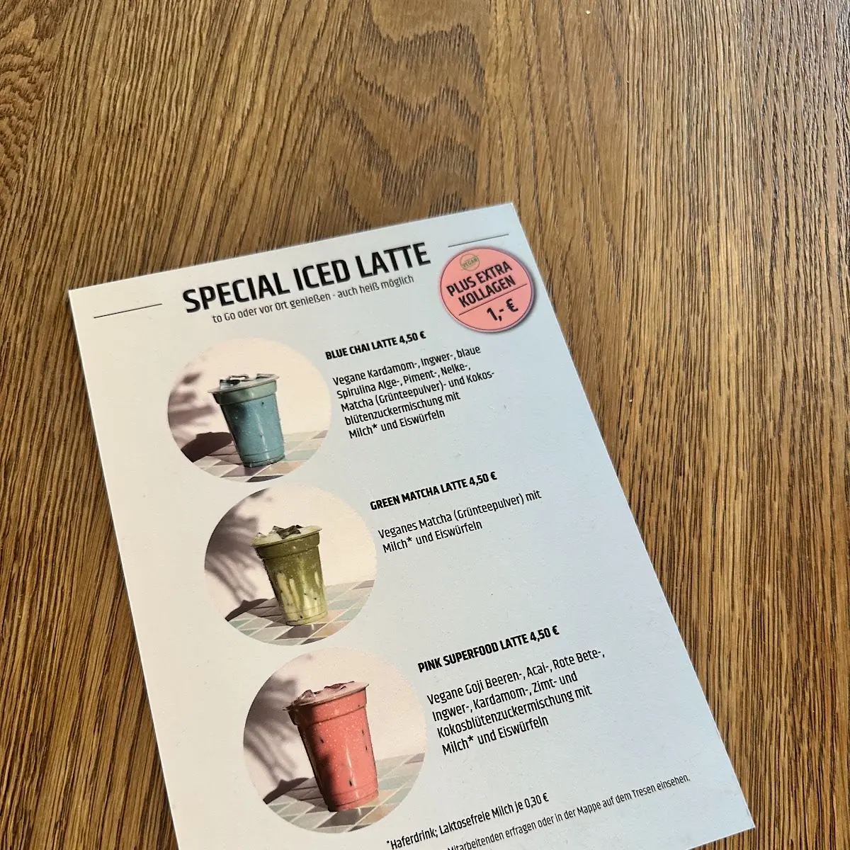 Speisekarte, Bäcker Göing