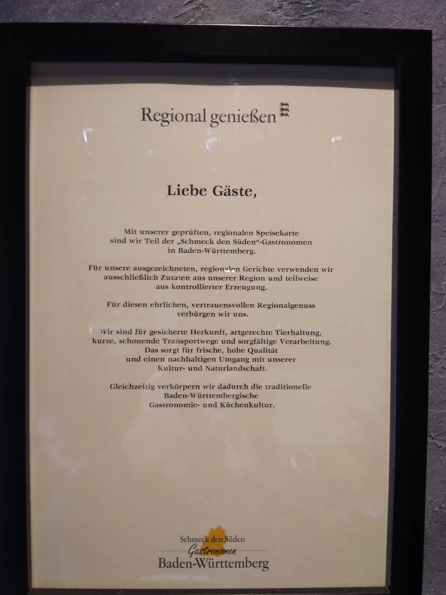 Speisekarte, Restaurant Am Stockbrunnen, Großbottwar